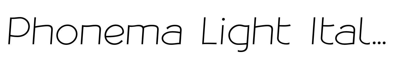 Phonema Light Italic